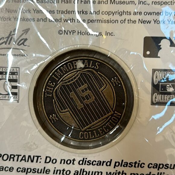 Thurman Munson #7 Immortals 2005 Medallion Collection New York Post Yankees Coin - Picture 6 of 6